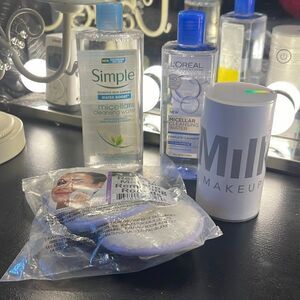 Lot of 4 micellar water makeup remover + eraser rounds nip nib milk makeup
